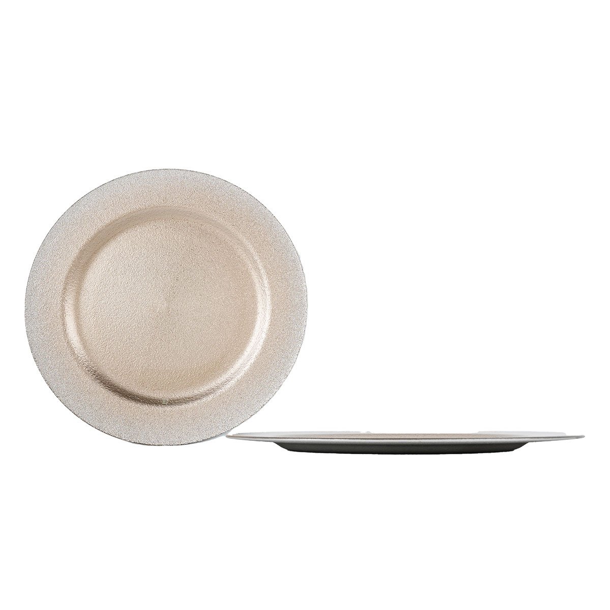 Prato marcador prateado 34cm,  Prato marcador prateado 34cm