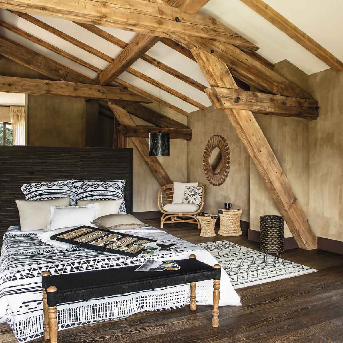 Candeeiro de teto COTA preto 31cm