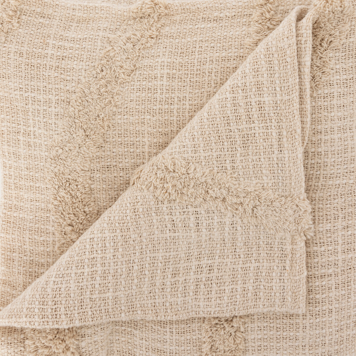 Colcha SLUB tuft bege 240x260cm,  Colcha SLUB tuft bege 240x260cm