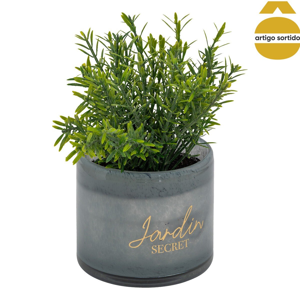 Planta suculenta TAYLI de vidro 18cm