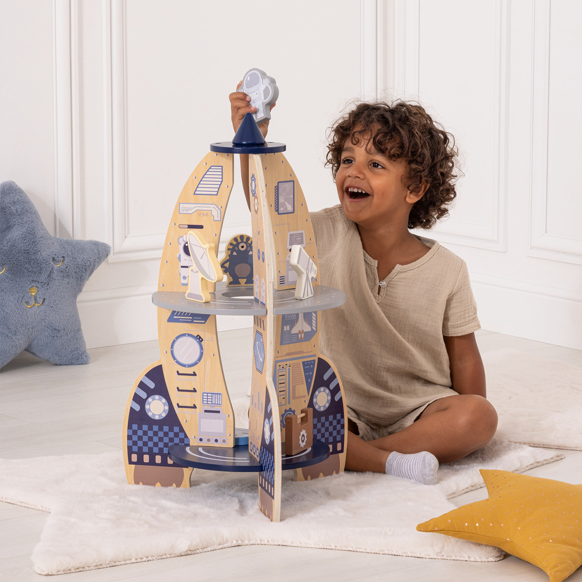 Foguetão em mdf com acessórios 60cm