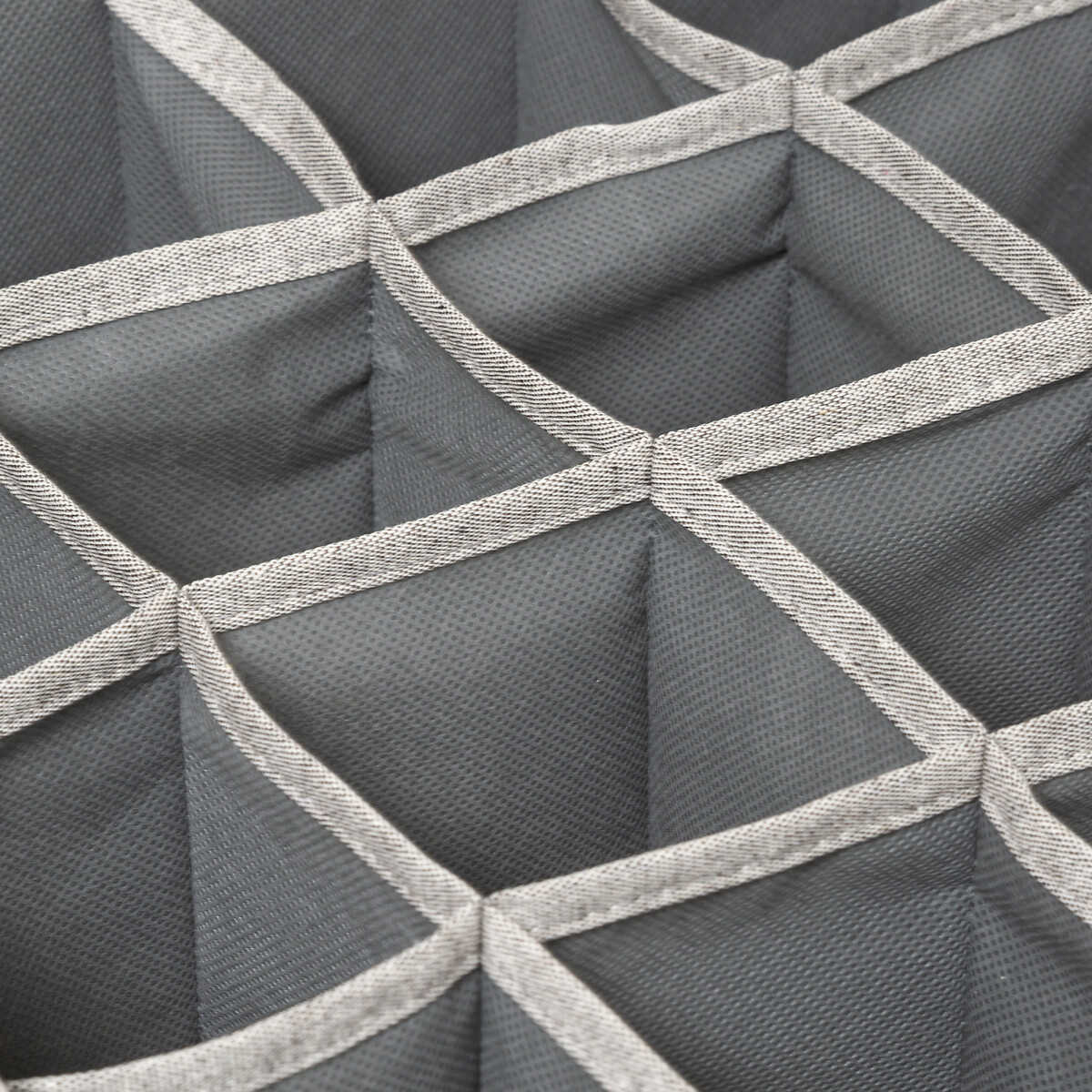 Caixa organizadora ORGA cinza para gaveta