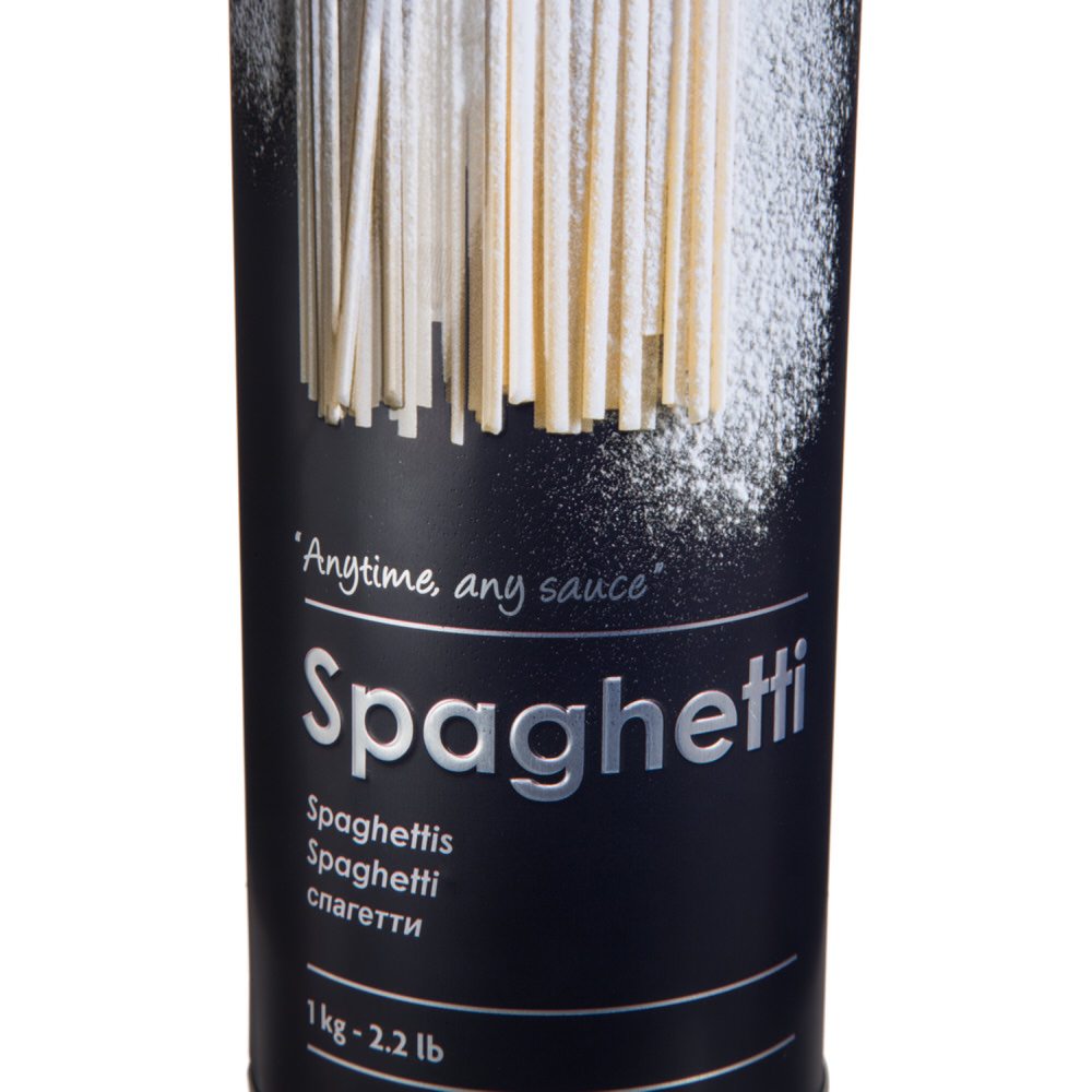 Lata p/esparguete em metal decorada 1kg