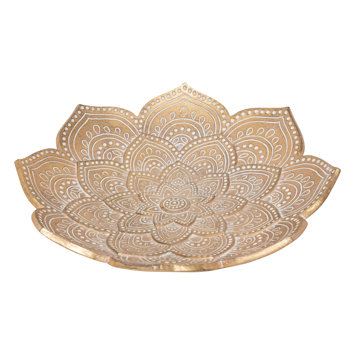 Despeja bolsos OASIS dourado em poliresina 29,5cm