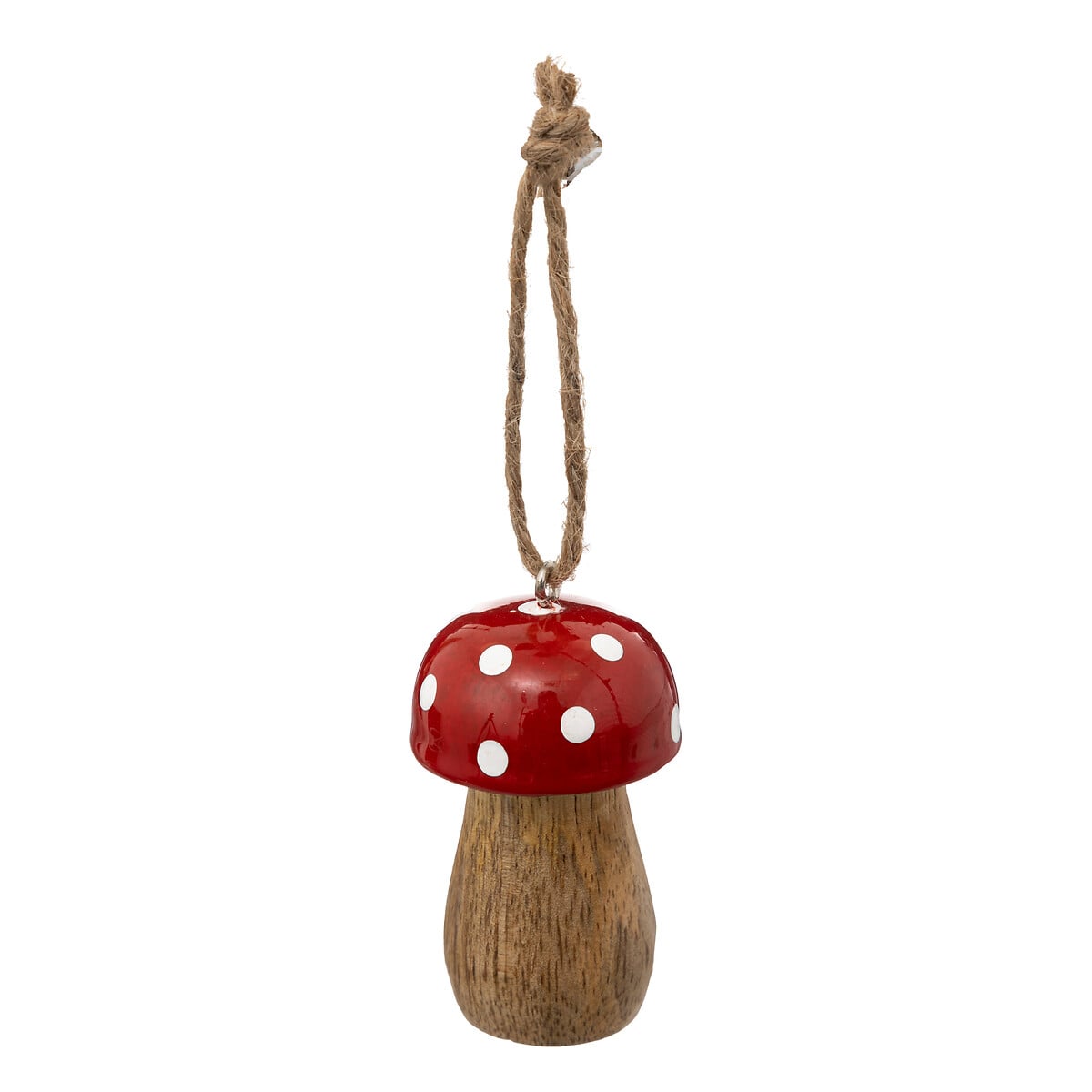Cogumelo vermelho em madeira