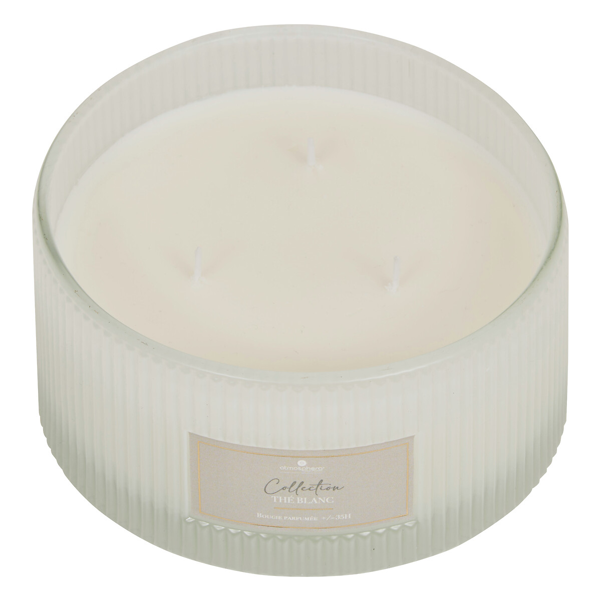 Vela perfumada com castiçal de vidro COLLECTION thé blanc 635gr,  Vela perfumada com castiçal de vidro COLLECTION thé blanc 635gr