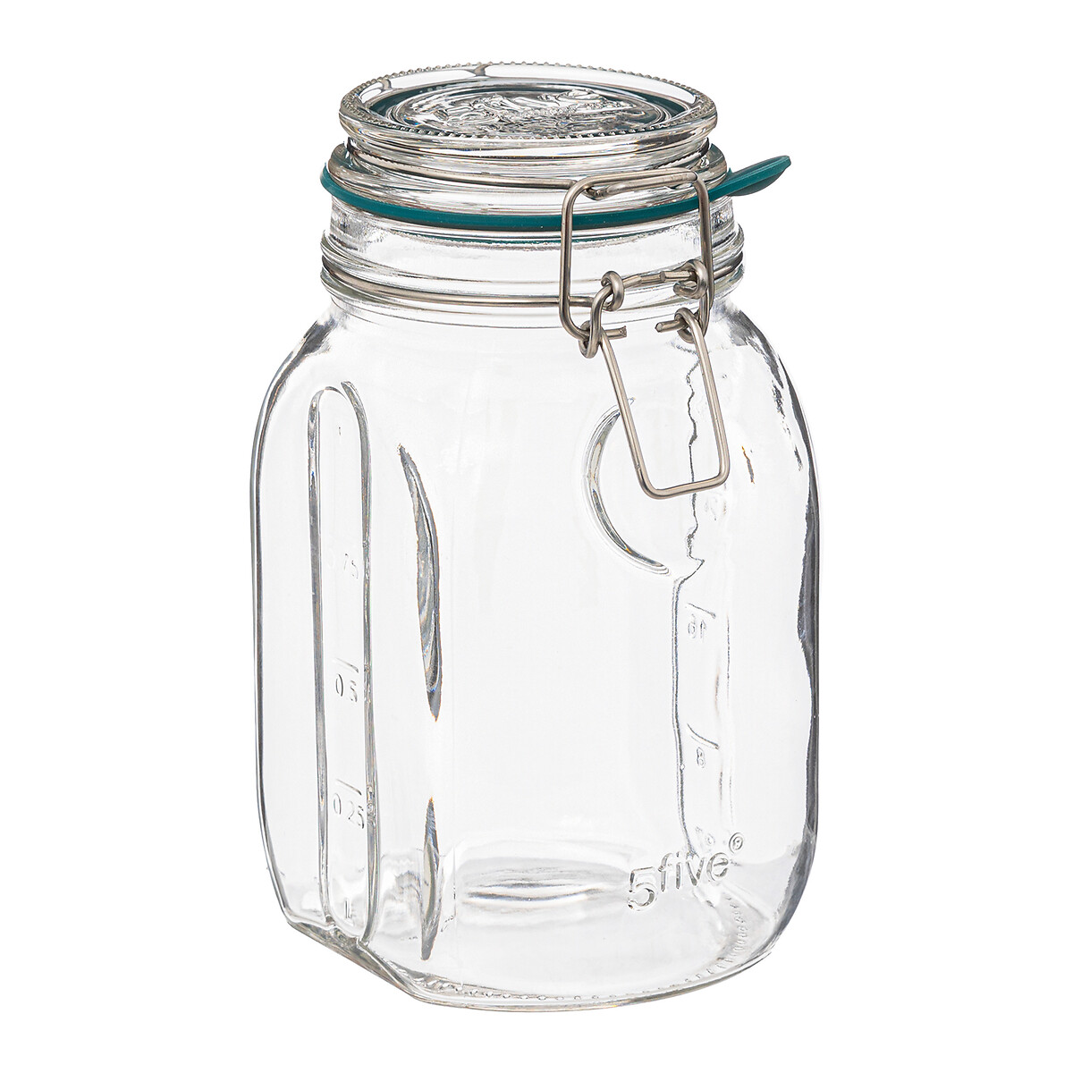 Frasco de vidro com tampa hermética 1l,  Frasco de vidro com tampa hermética 1l