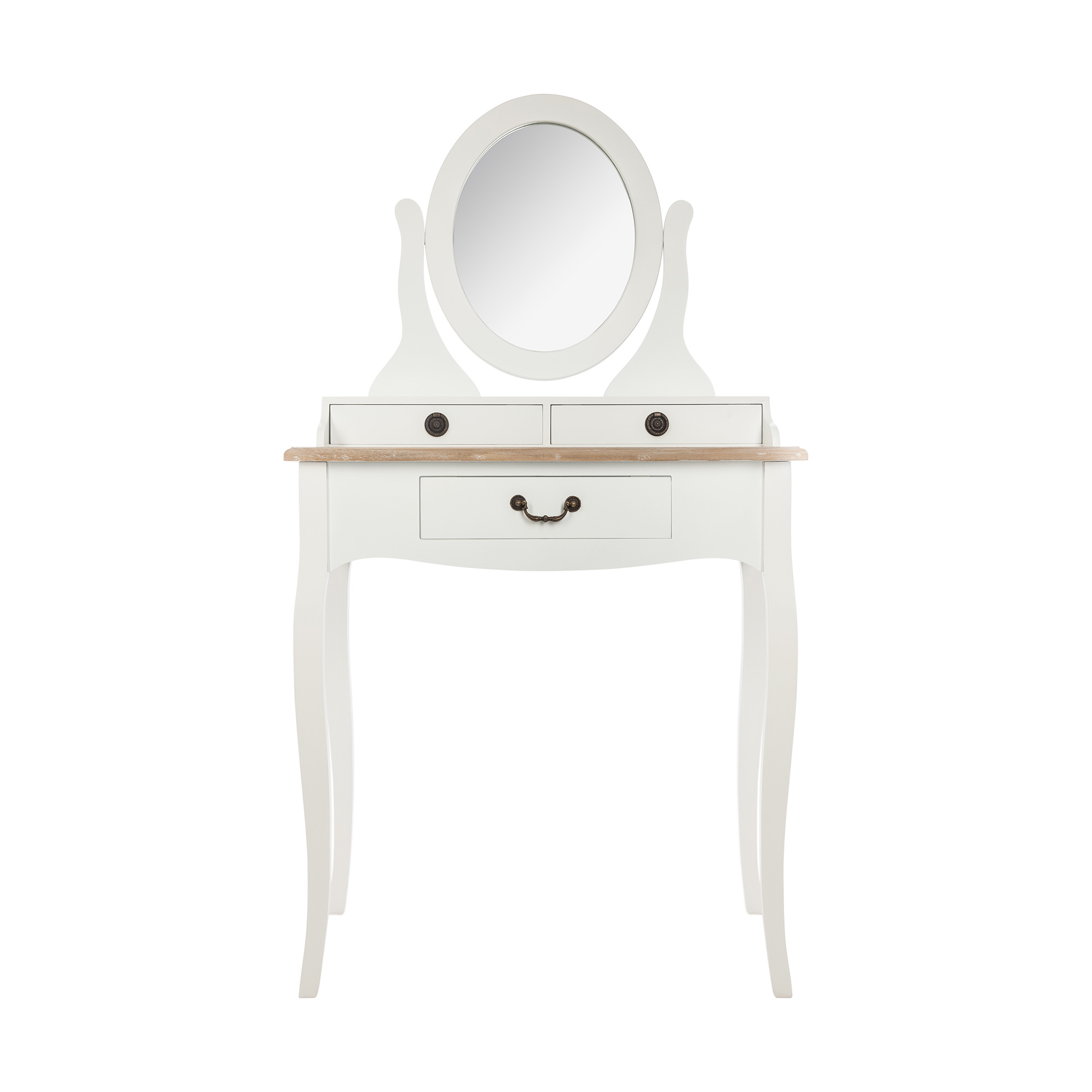 Toucador CHRYSA branco com 3 gavetas