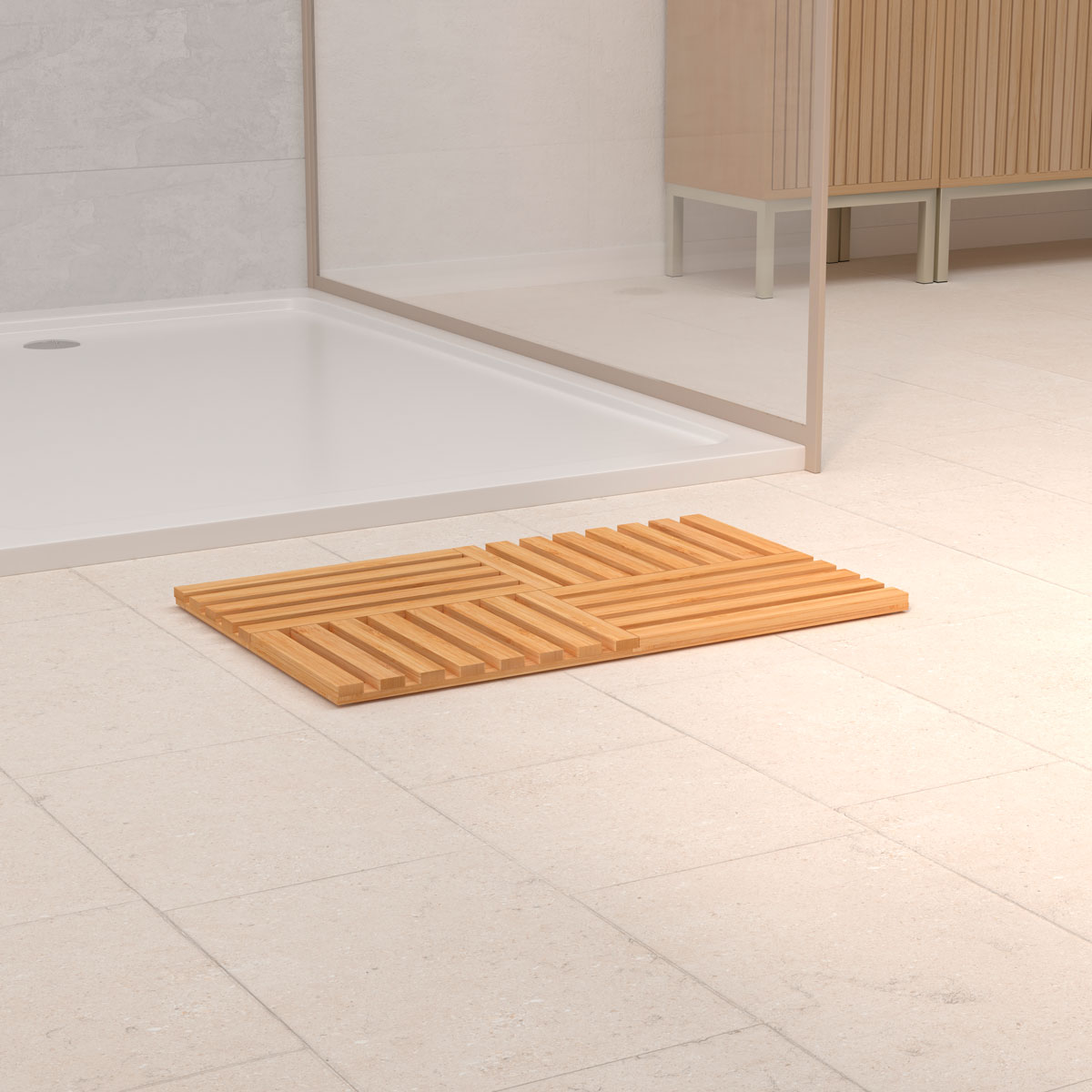 Tapete wc ESSENTIELS em bambu 33x55cm