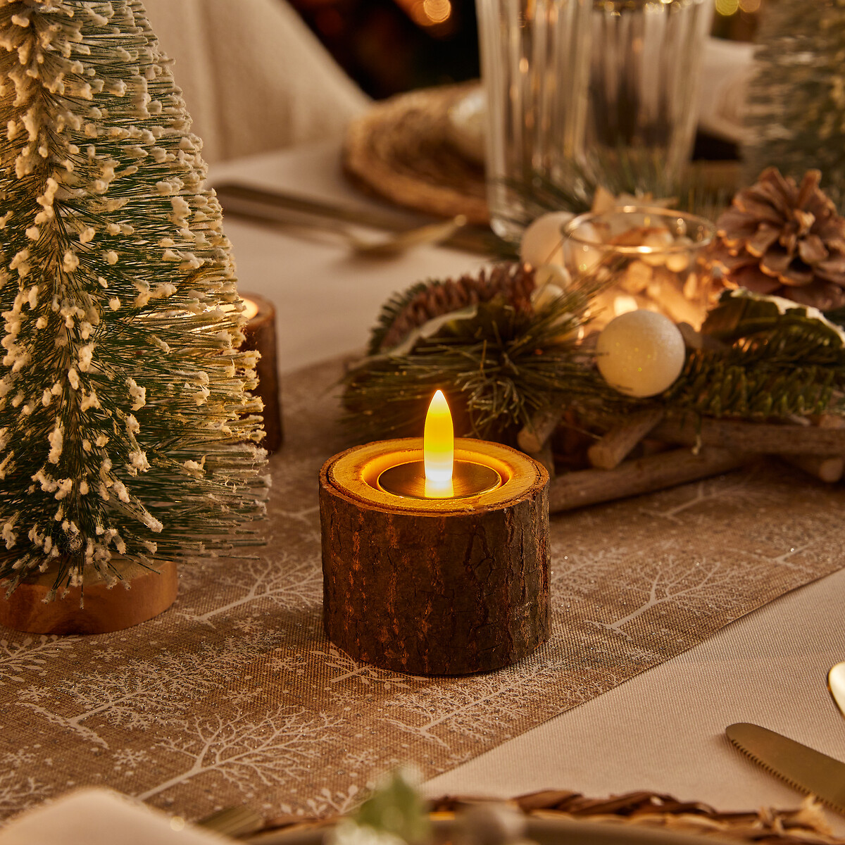 Conjunto de 8 velas led dourado