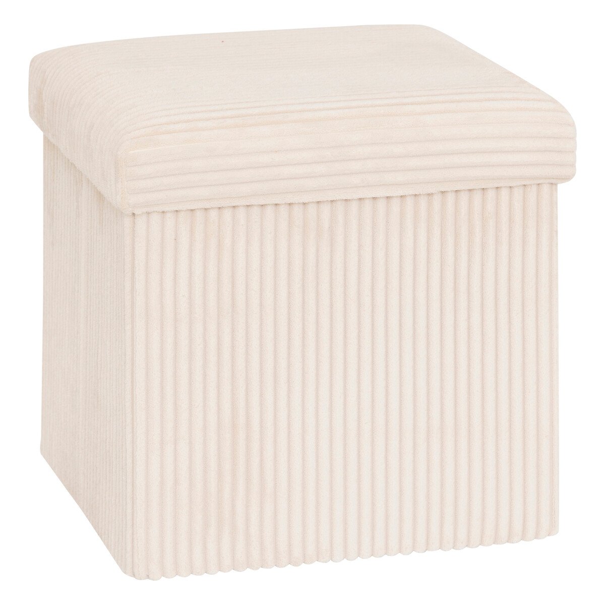 Pufe com arrumação marfim