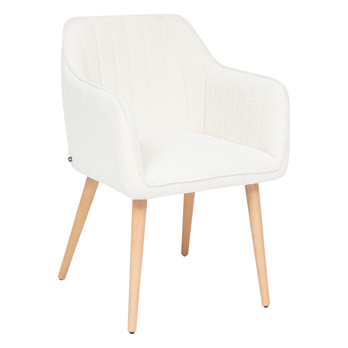 Cadeira VISOCA branca em boucl&eacute; 60x57x83,5cm