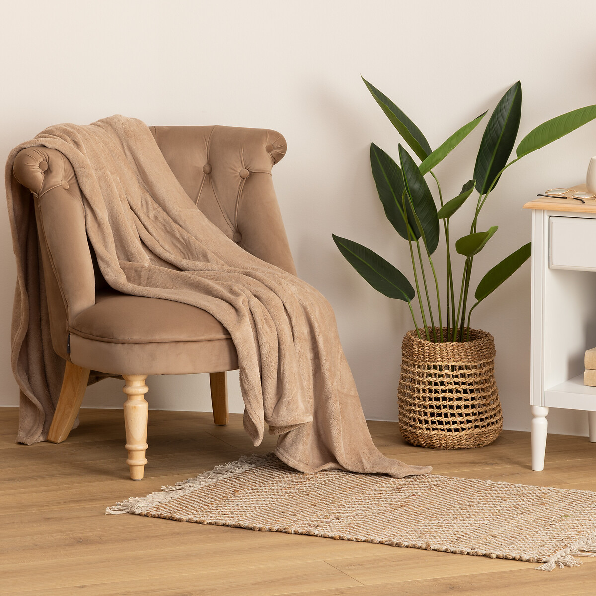 Manta CORALINA  bege 180x230cm