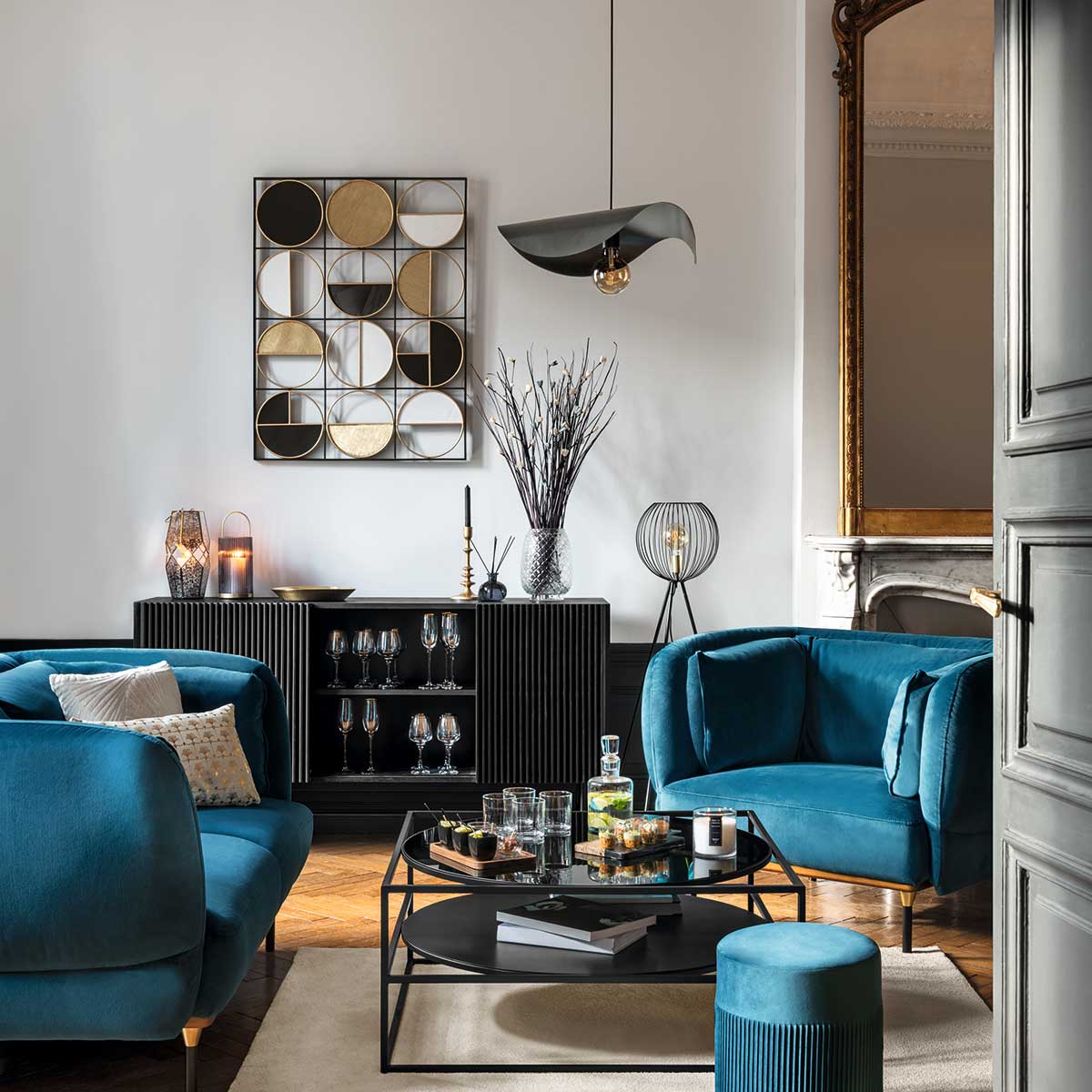 Quadro decorativo com círculos 101,5cm