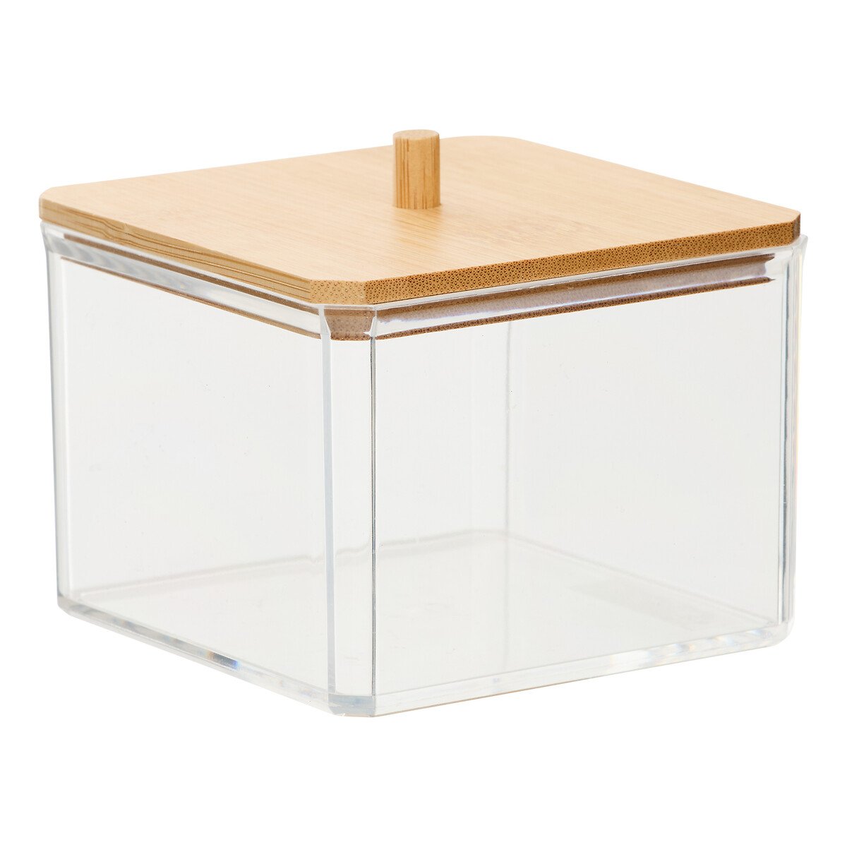 Caixa com tampa de bambu com 20 el&aacute;sticos cabelo