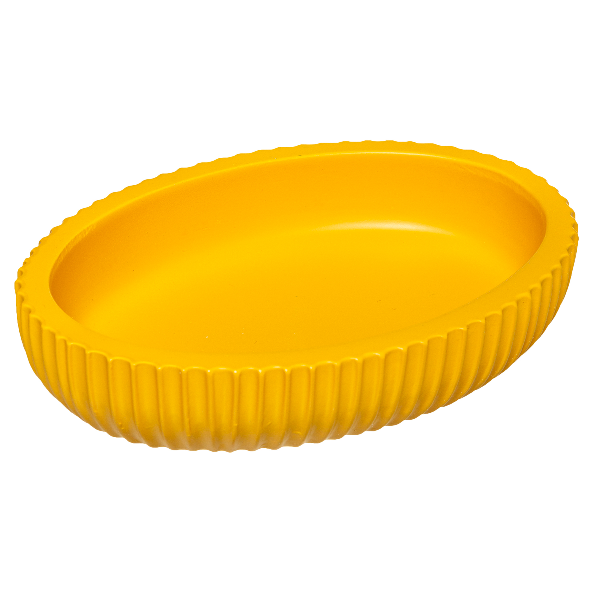 Saboneteira wc NATUREO amarela com base em bambu