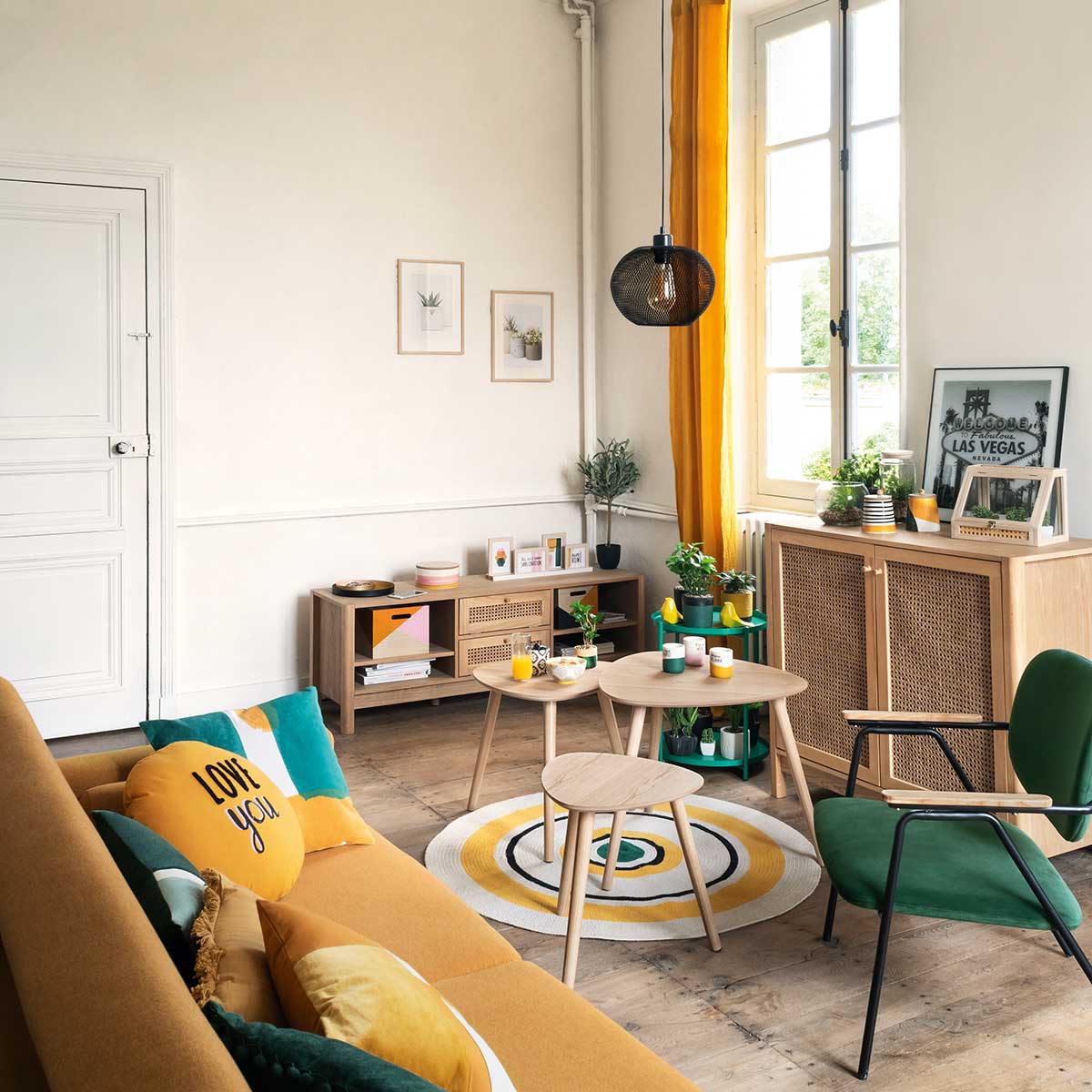 Candeeiro de teto bola em preto 25cm