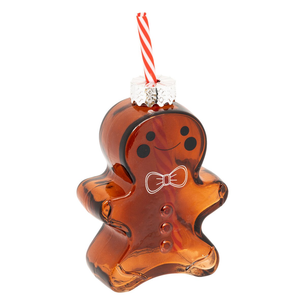 Copo com palhinha boneco de gengibre 19,5cm