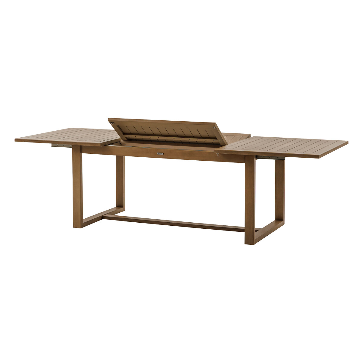 Conjunto de mesa RIONI extens&iacute;vel e 6 cadeiras MOOR&Eacute;A terre d'ombre