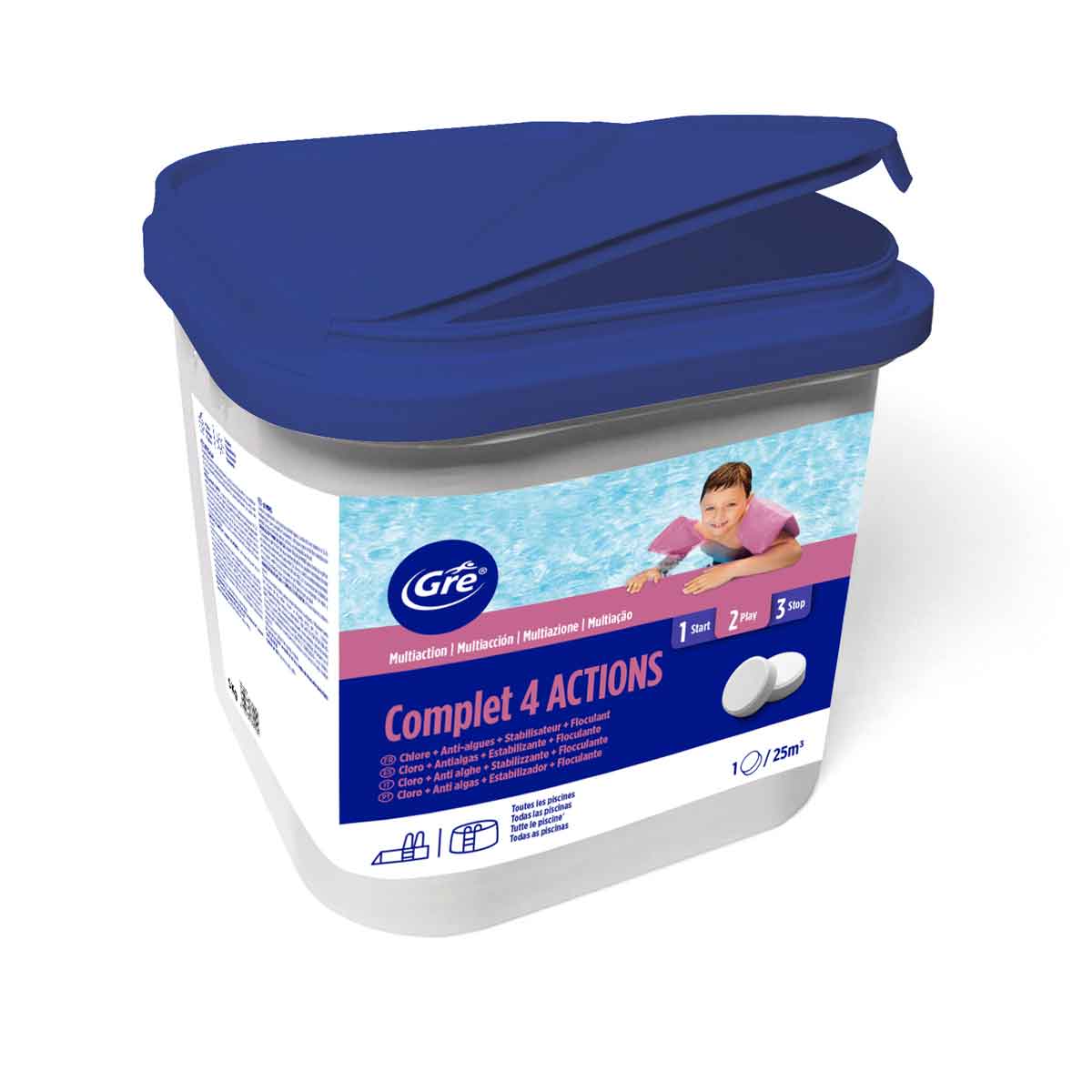 Pastilha multifun&ccedil;&otilde;es complet 4 a&ccedil;&otilde;es