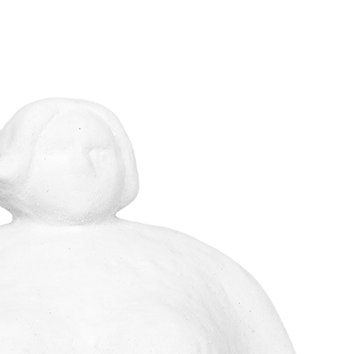Est&aacute;tua figura de mulher em cer&acirc;mica branca 25cm