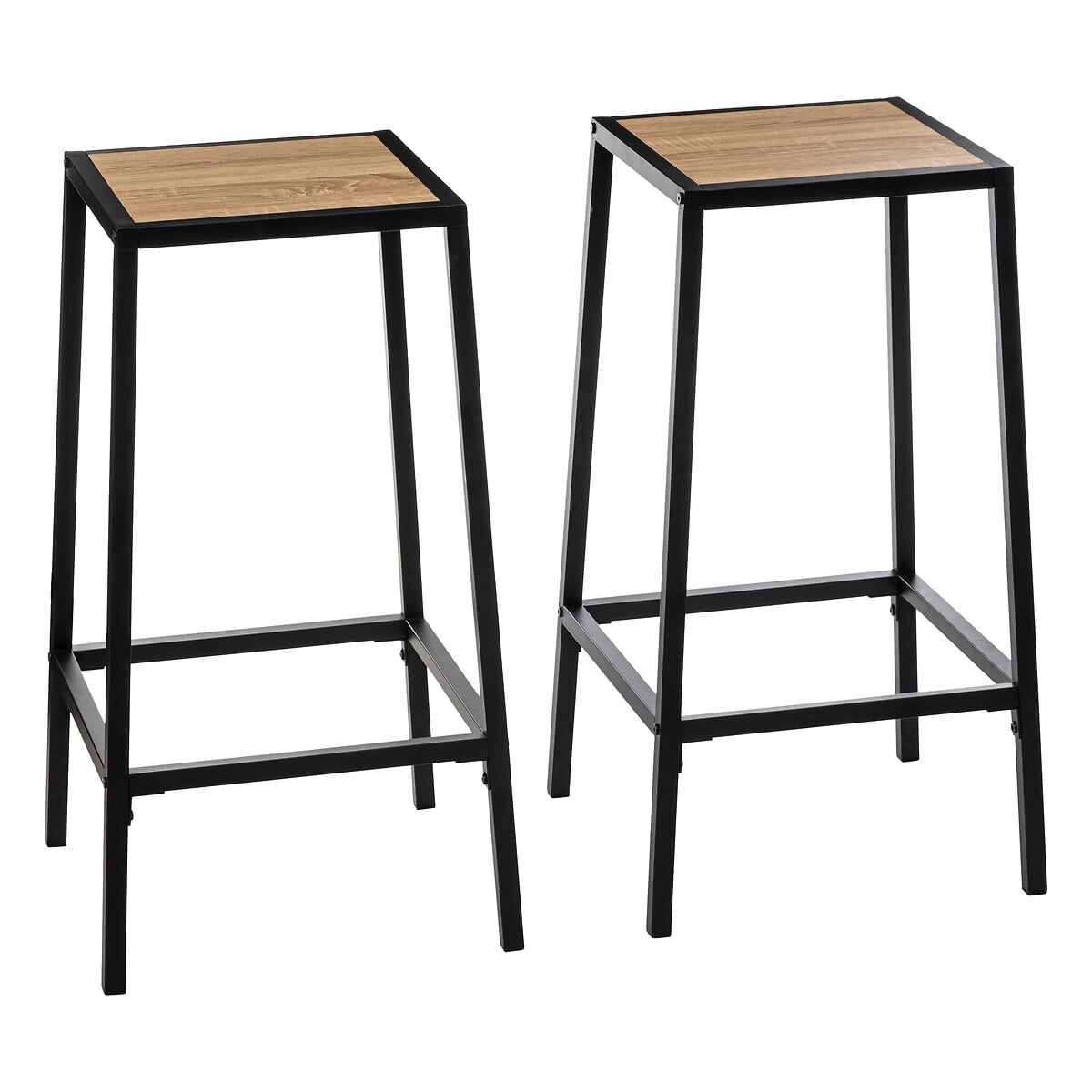 Conjunto de 2 bancos de bar ALIAJ preto