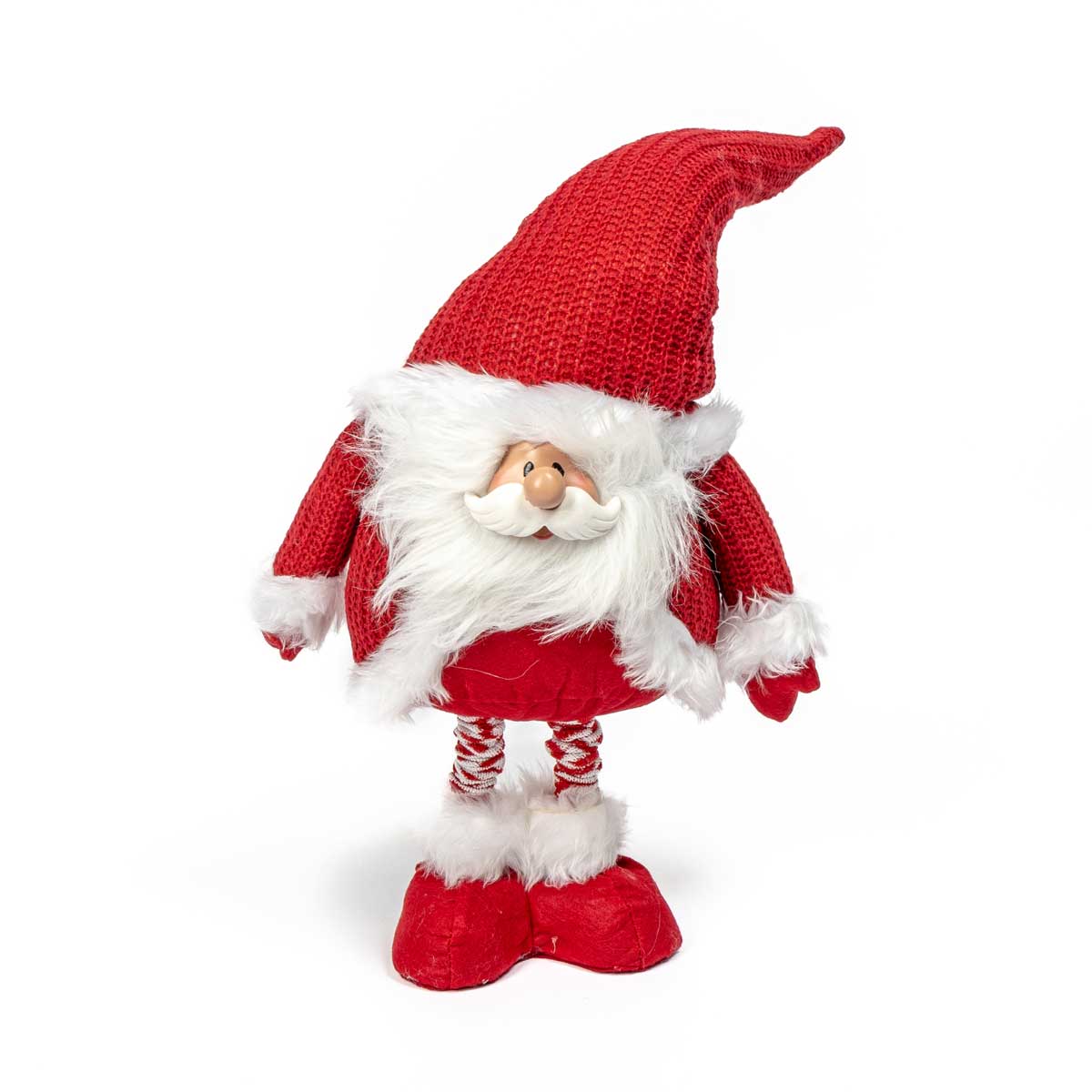 Figura decorativa pai natal com pernas extens&iacute;veis