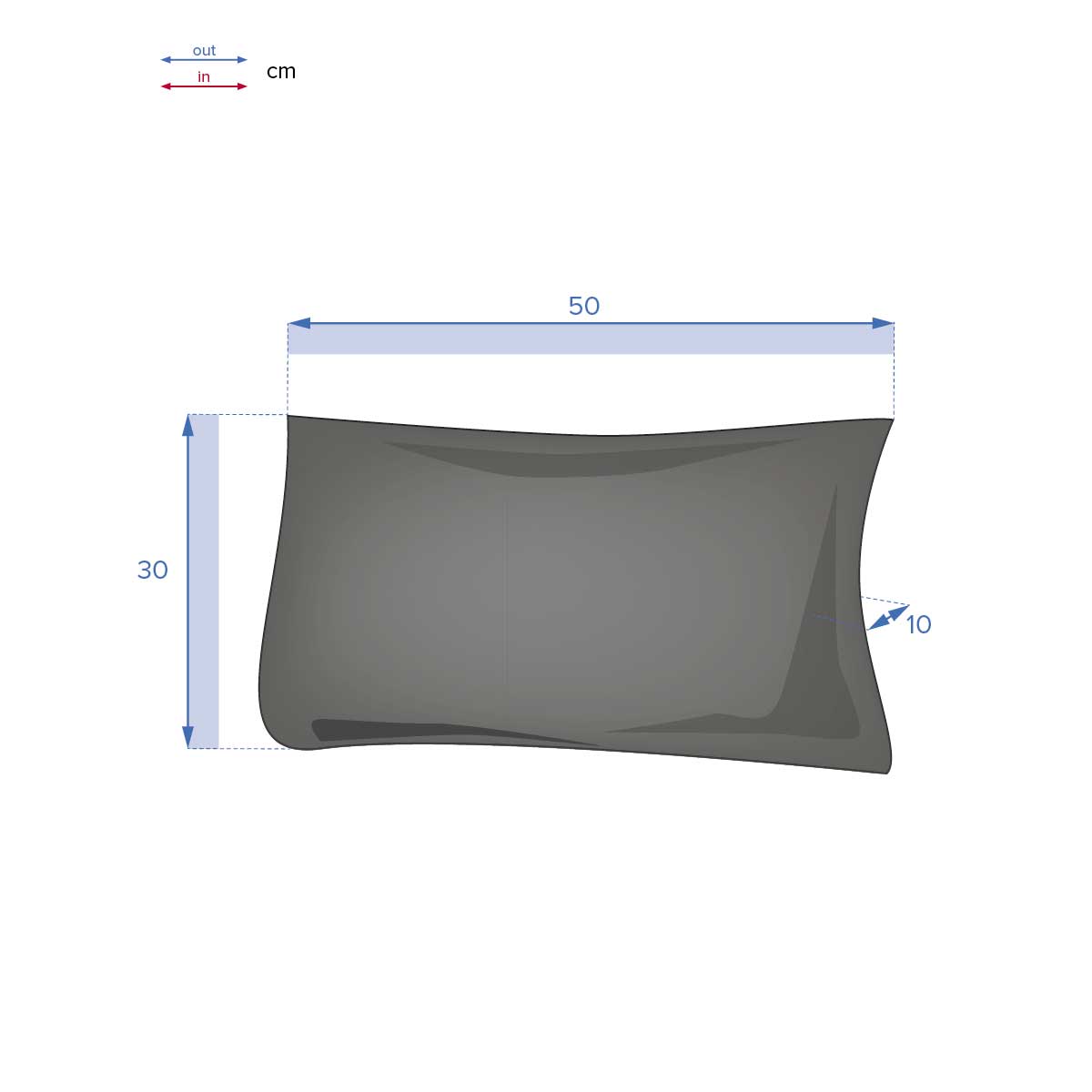 Almofada de exterior KORAI azul canard