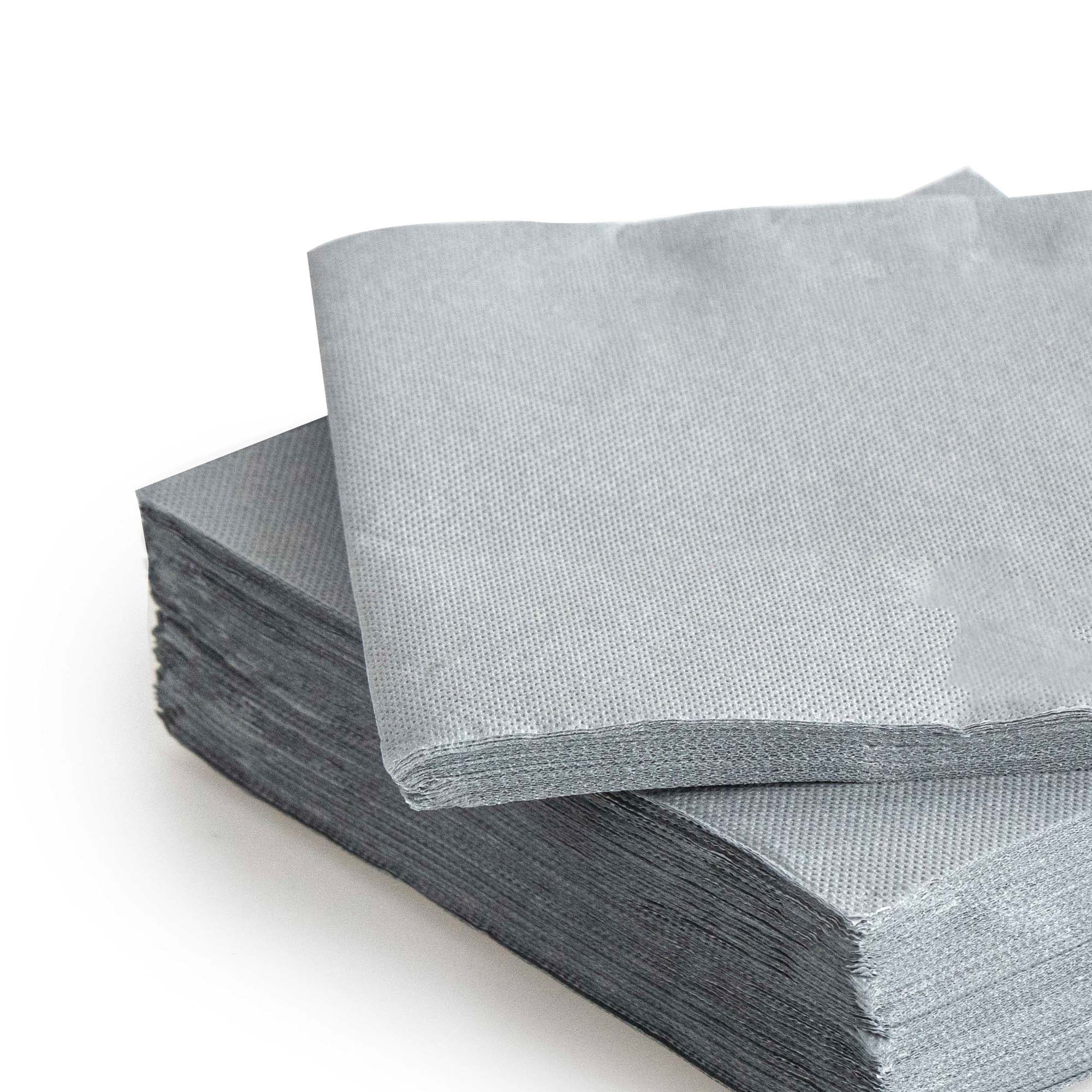 Conjunto de 30 guardanapos cinza 38x38cm