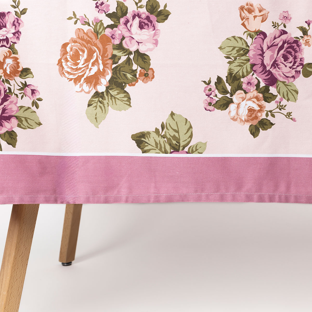 Toalha de mesa estampada BELLISSIMA ANNABEL rosa 140x240cm