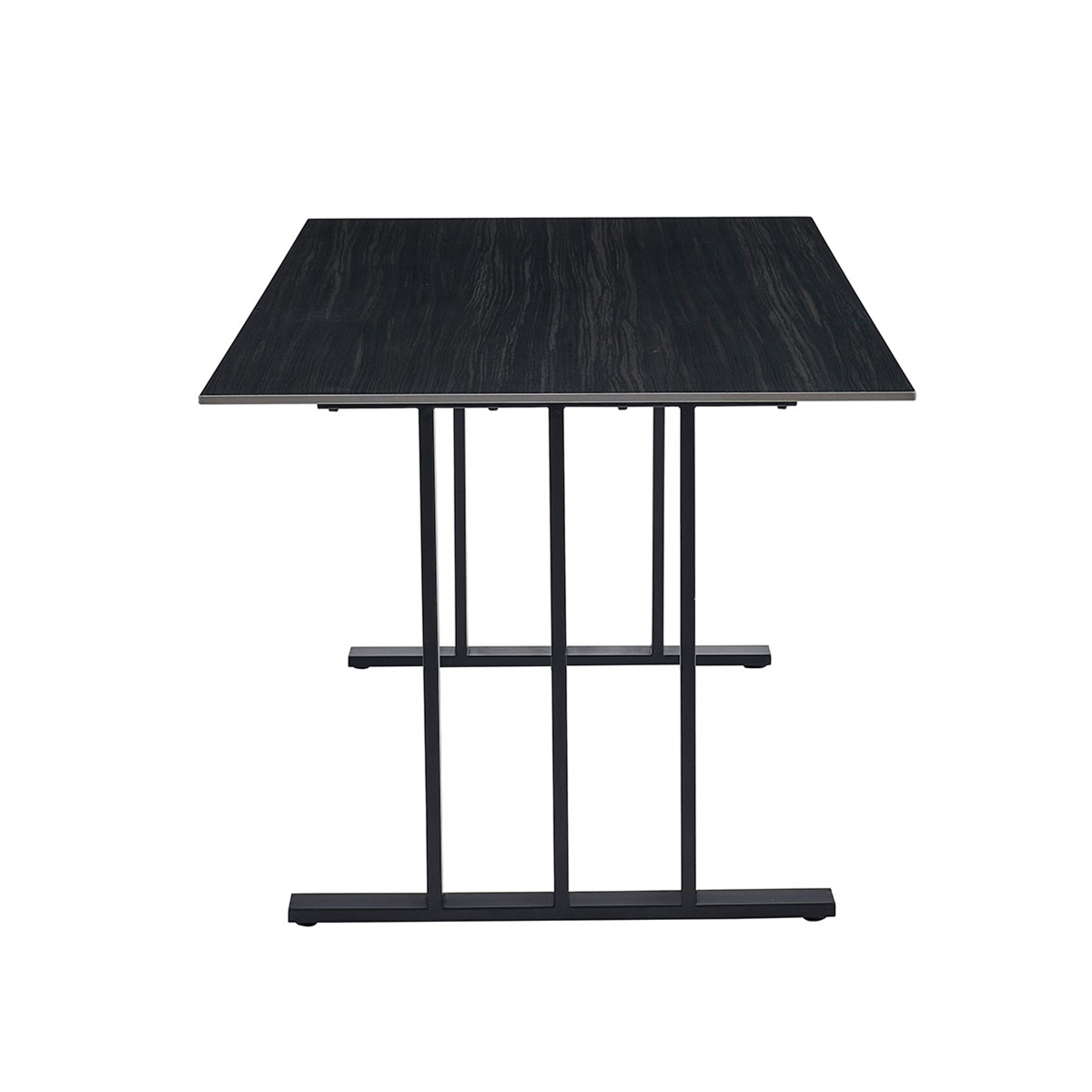 Mesa de jantar PISA preta com tampo de cer&acirc;mica