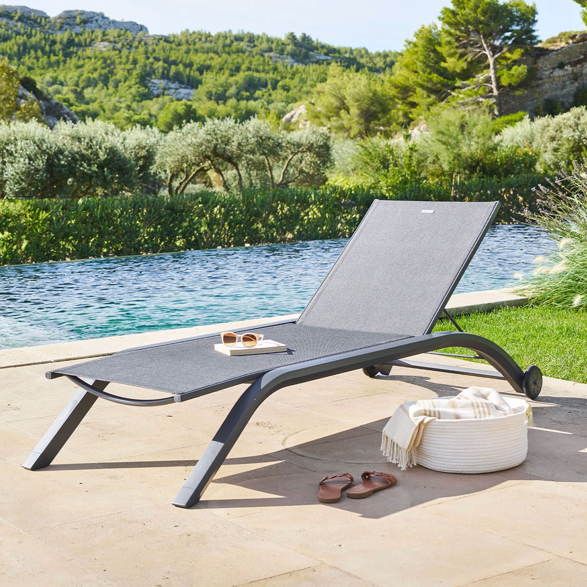 Espregui&ccedil;adeira JIMANI cinza antracite e graphite