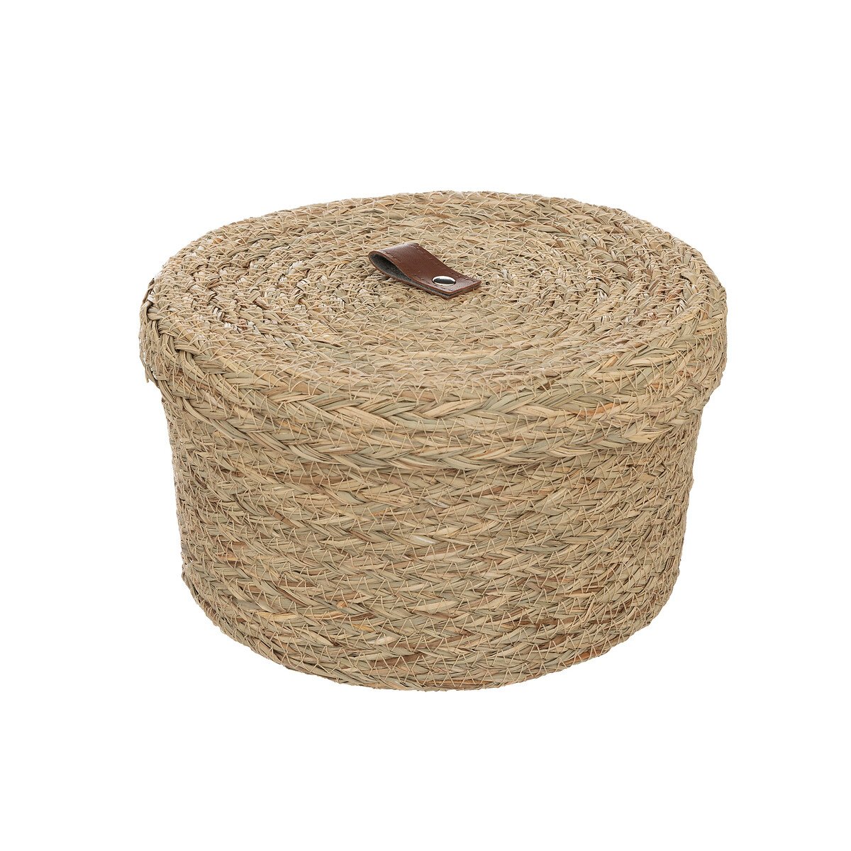 Caixa ARIANNA bege em r&aacute;fia 23cm