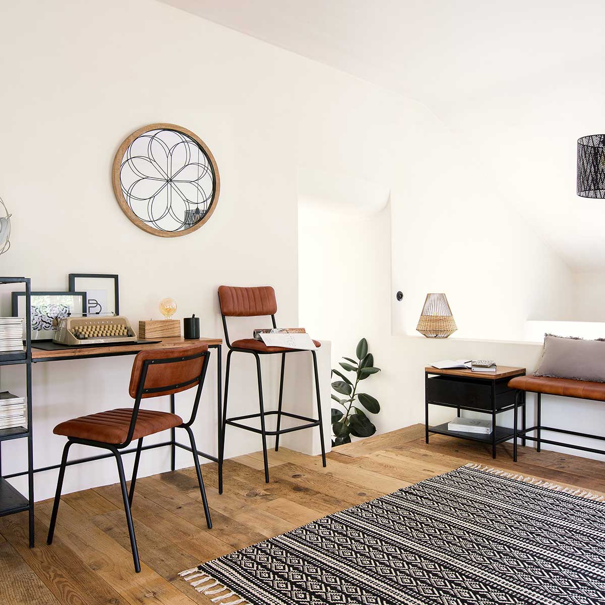 Candeeiro de mesa tibu natural em madeira paulownia