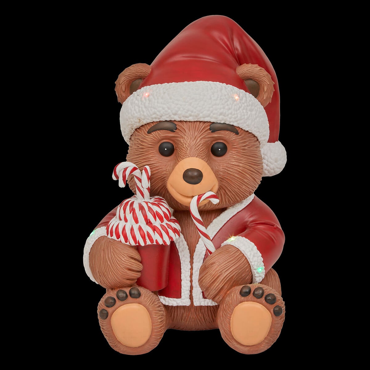 Figura urso luminoso com 8 leds branco quente 90cm