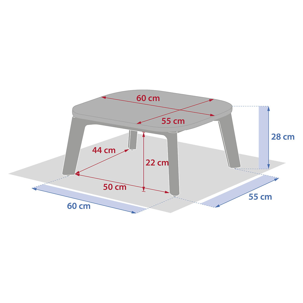 Mesa de centro MANISSA castanho 60x55cm