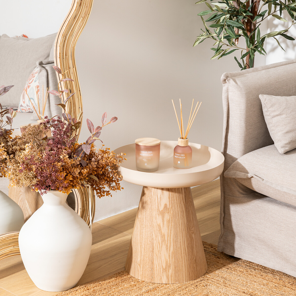 Mesa de apoio HERCYNA bege