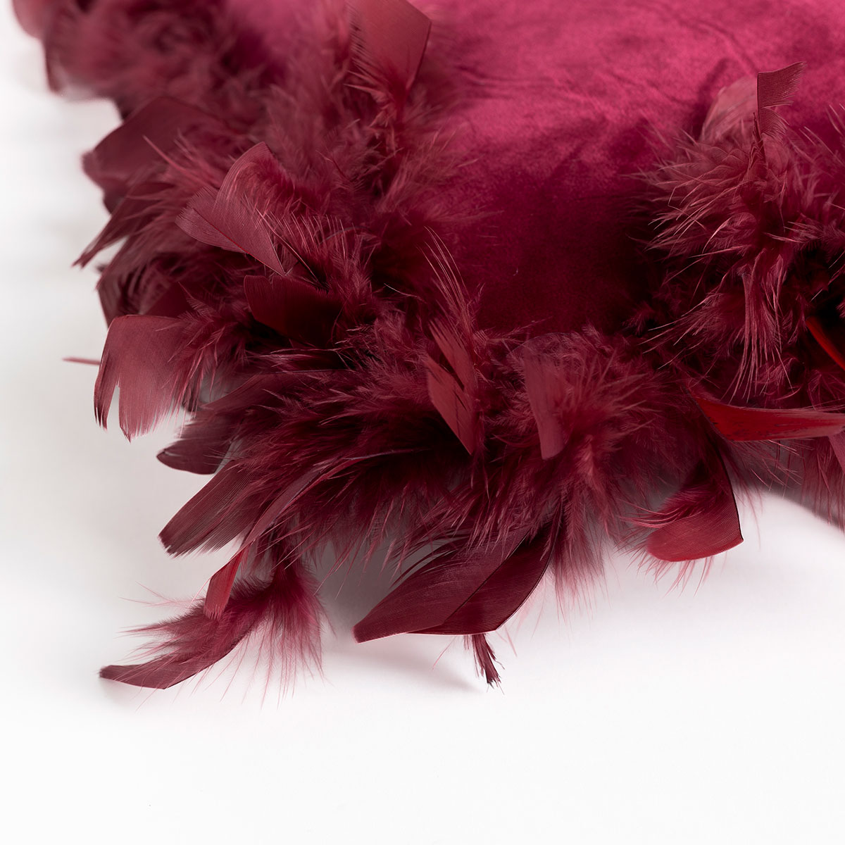 Almofada bordeaux em veludo 40x40cm