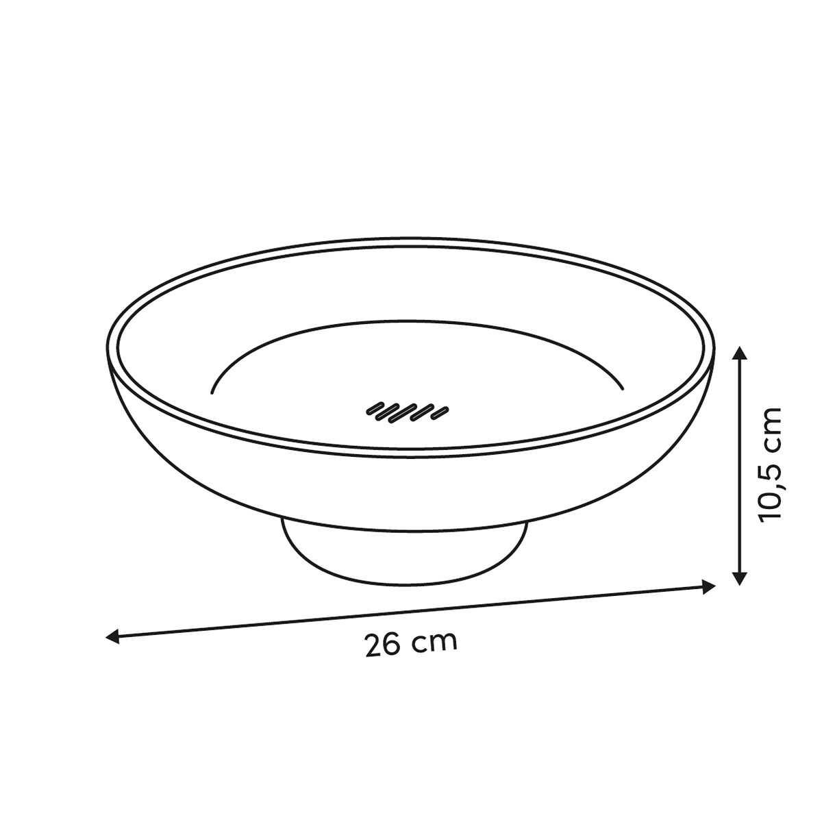 Fruteira POLY bege 26cm