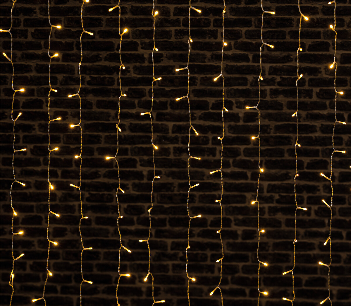 Cortina luminosa de natal branco quente 600 leds