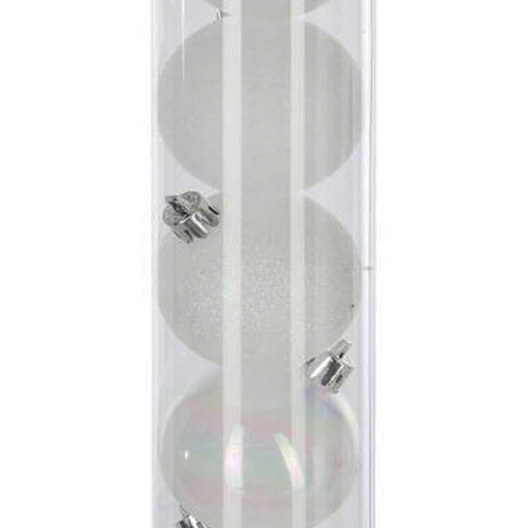 Conjunto de 9 bolas de natal brancas