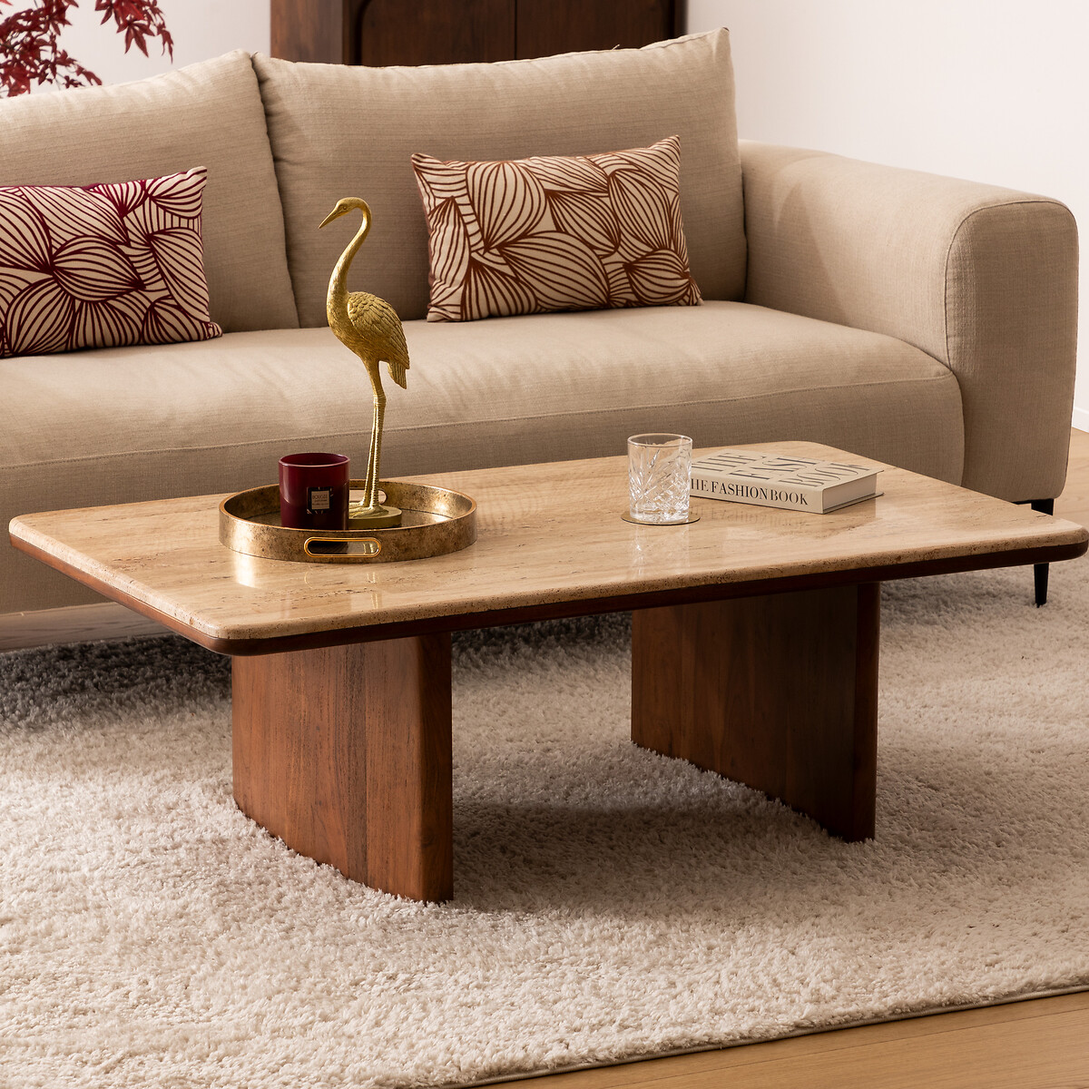 Mesa de centro JIVAN bege 120cm