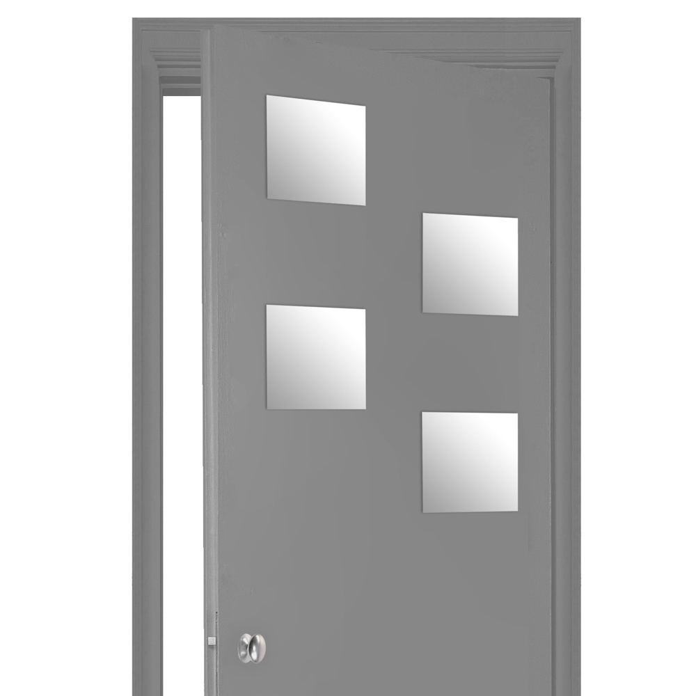 Conjunto de 4 espelhos adesivos quadrados