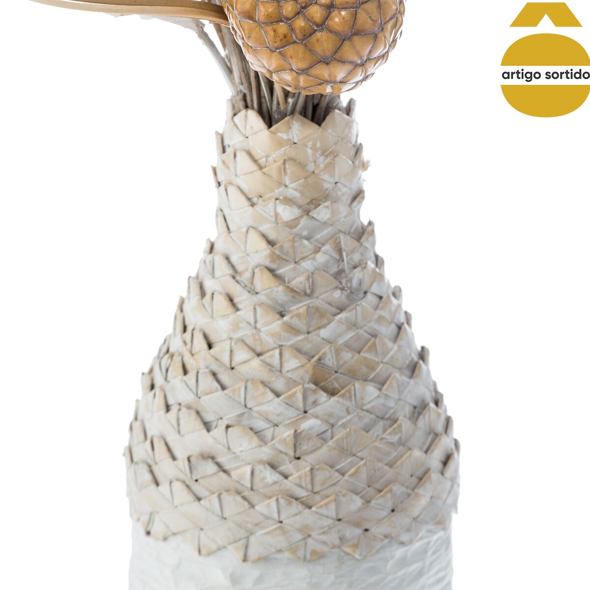 Jarra com flor artificial osier 52cm