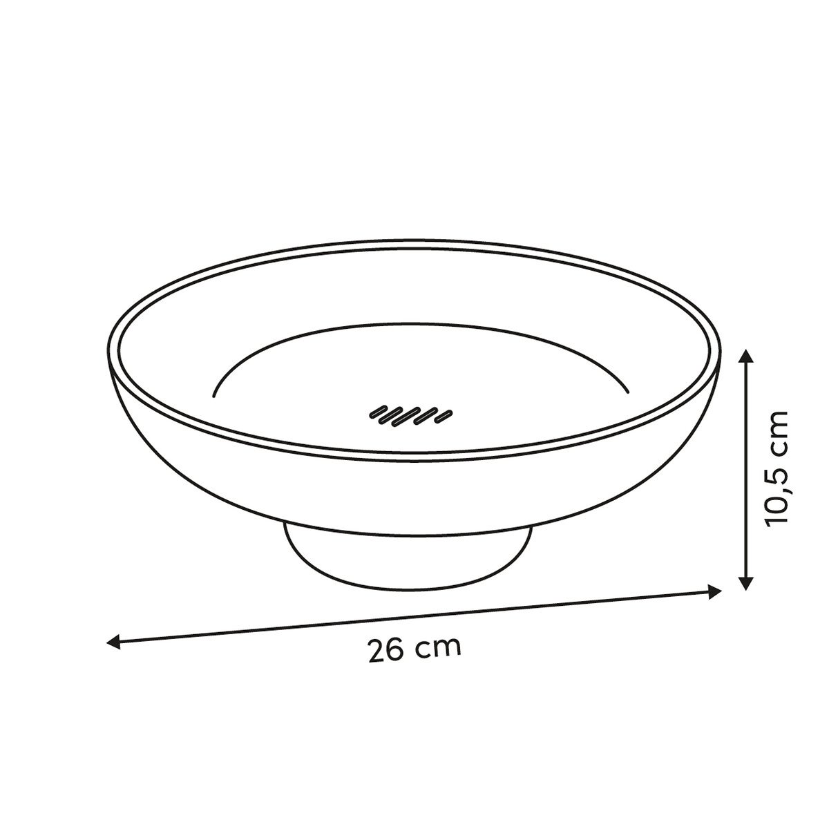 Fruteira POLY rosa 26cm