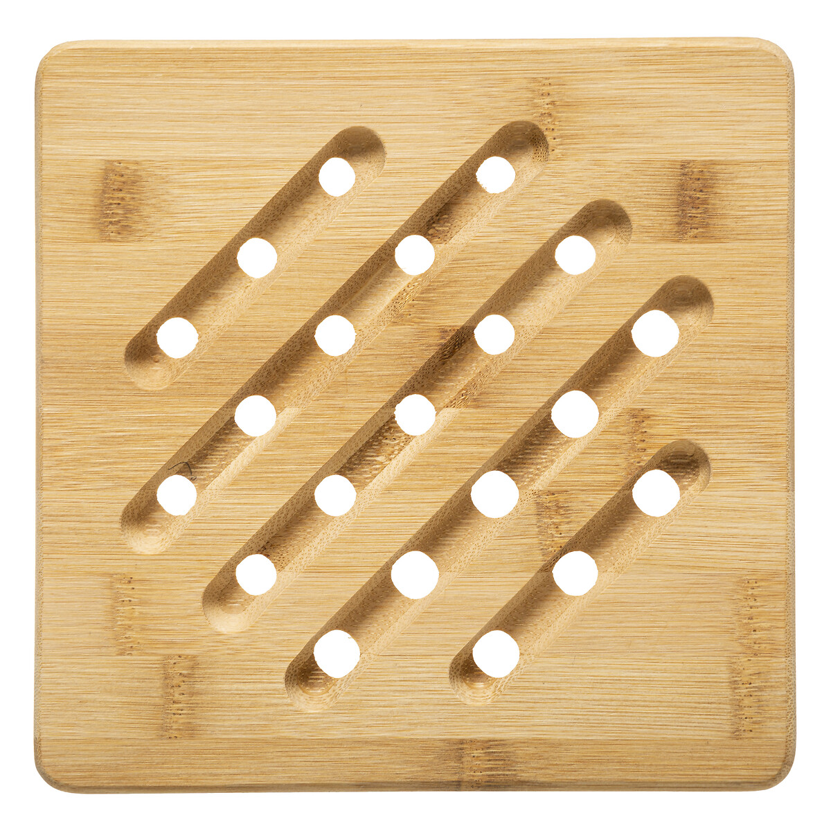 Base para quentes quadrada em bambu 20x20cm