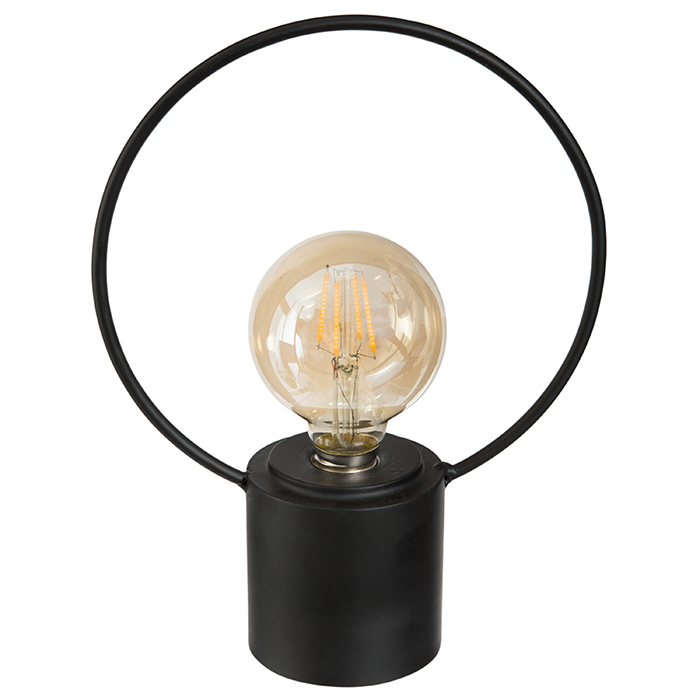 Candeeiro de mesa preto led