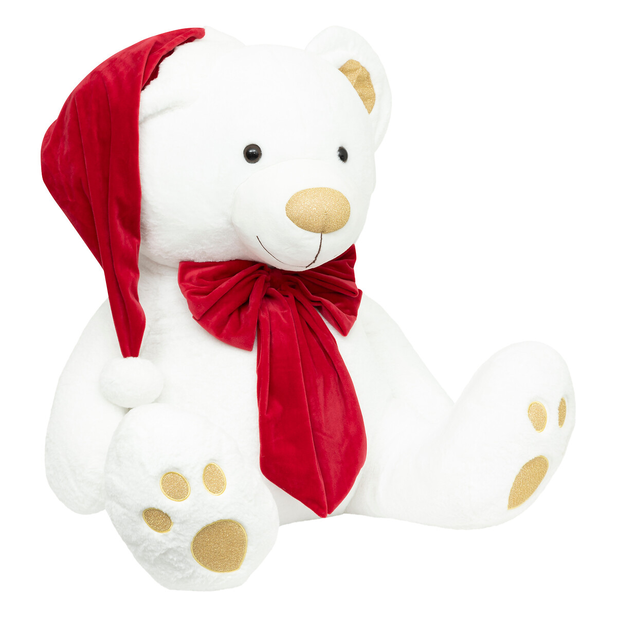 Figura de ursinho com gorro e cachecol 100cm,  Figura de ursinho com gorro e cachecol 100cm
