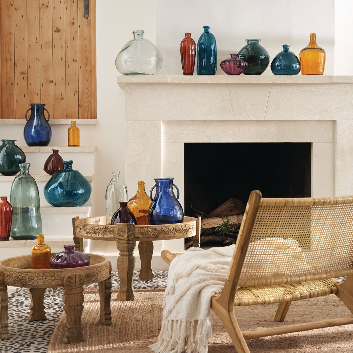 Mesa de apoio GYPSY em madeira mango 75cm