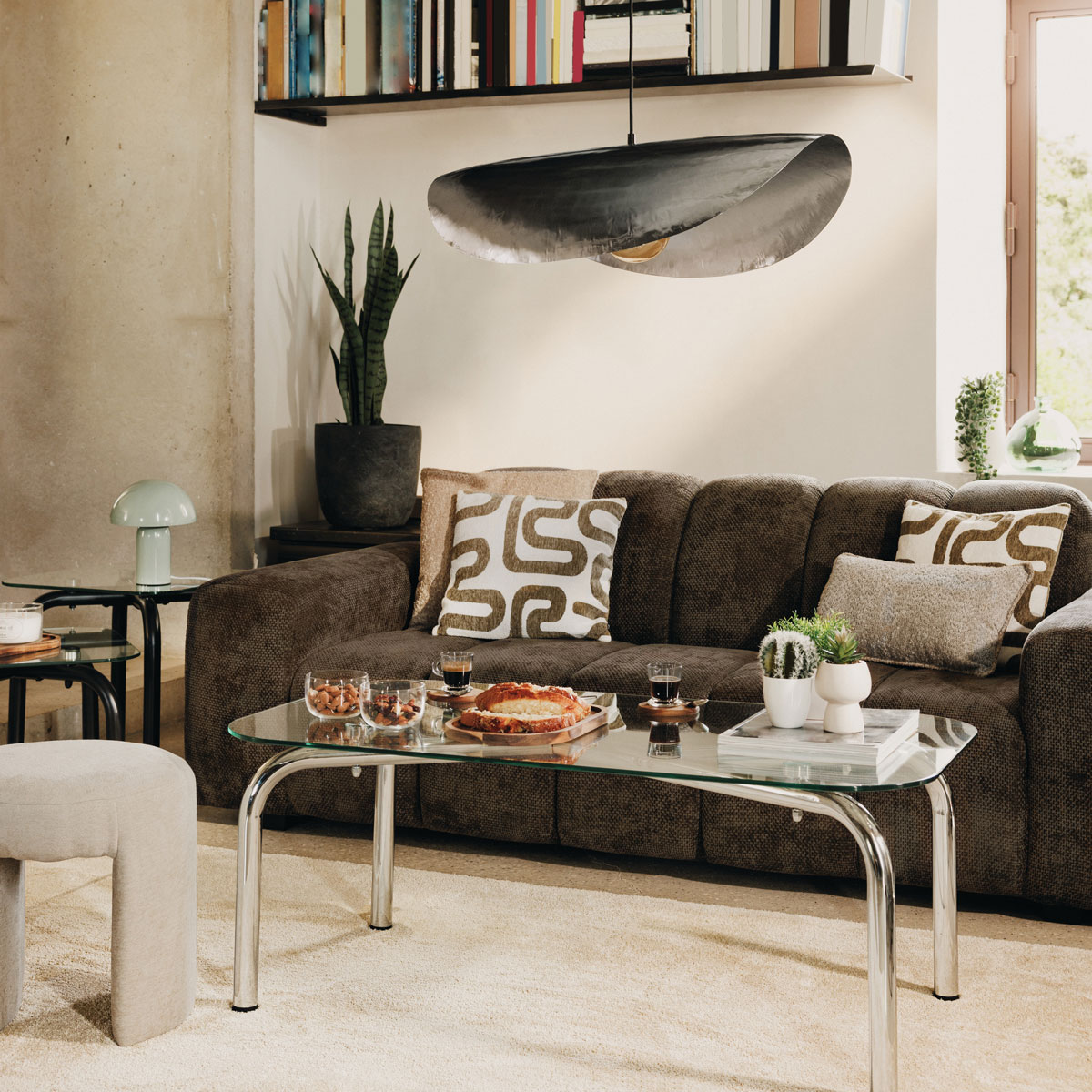 Pufe JIN bege em mdf 38x38cm